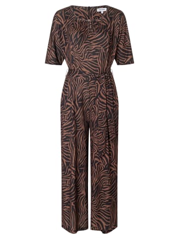 More & More Kurzarmoverall in twotone animal print sweet toffee