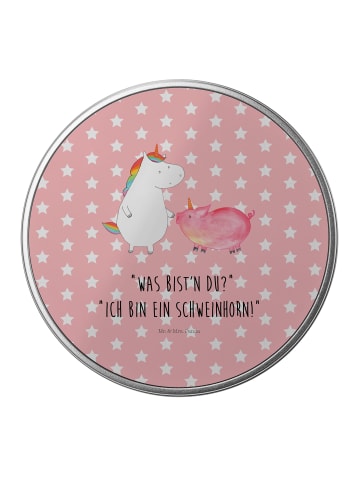 Mr. & Mrs. Panda Dose Einhorn Schwein mit Spruch in Rot Pastell