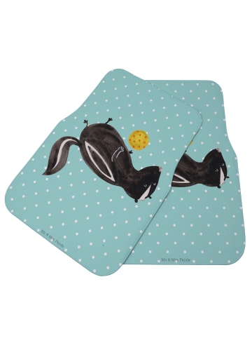 Mr. & Mrs. Panda Automatte Stinktier Ball ohne Spruch in Türkis Pastell