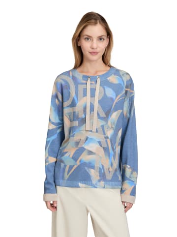 Betty Barclay Feinstrickpullover mit Print in Blue/Camel