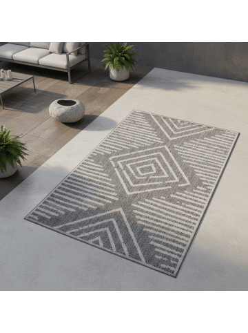 KADIMA DESIGN Teppich Outdoor Flachgewebe Gestreift Polypropylen Balkon