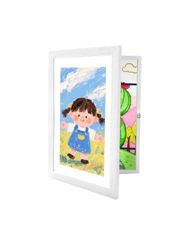 relaxdays Kinder-Bilderrahmen in Weiß - 32 x 25,5 cm