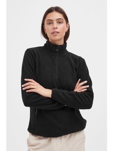 North Bend Troyer NBConni W 233865MMM Atmungsaktive Fleecepullover mit Troyer Kragen in Schwarz