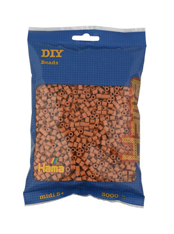Hama Beutel mit 3000 Midi-Bügelperlen hellbraun - ab 5 Jahren