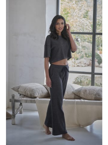 LASCANA Homewearhose in anthrazit-meliert