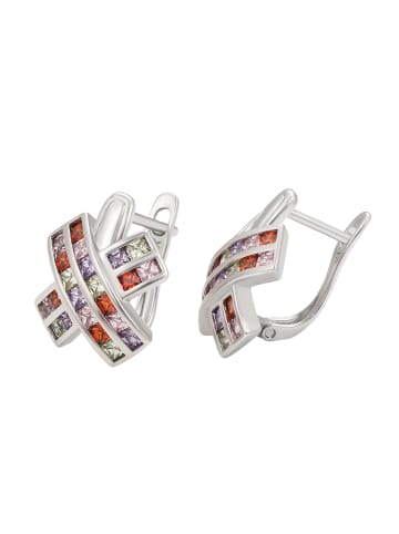 faina Women Drop Earrings in Silver Multicolor