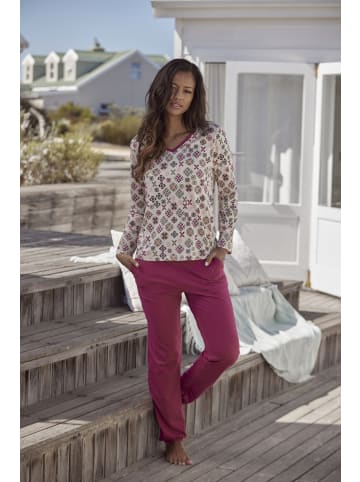 Vivance Active Pyjama in burgunder-gemustert