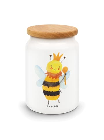 Mr. & Mrs. Panda Lebensmittelbehälter Biene König ohne Spruch in Weiß