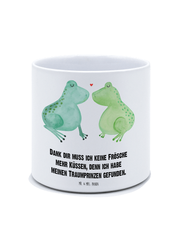 Mr. & Mrs. Panda Pflanzkübel Frosch Liebe mit Spruch in Weiß
