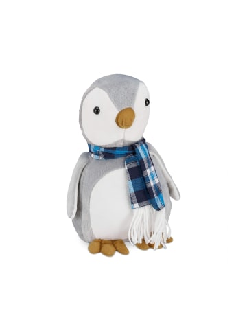 relaxdays Türstopper Pinguin in Dunkelgrau