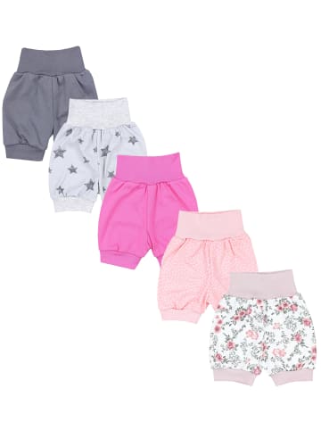 TupTam 5er- Set Sommershorts in rosa/grau