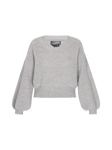 DreiMaster Damen Pullover in Grau Melange