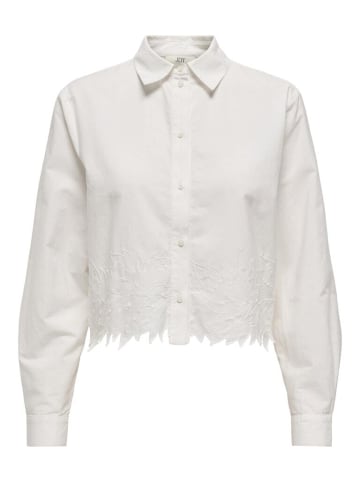 JDY Langarmbluse in white
