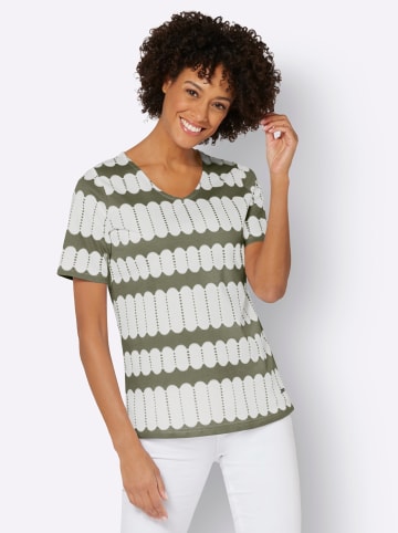 WITT WEIDEN Shirt in khaki-ecru-bedruckt