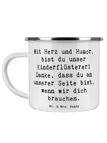 Mr. & Mrs. Panda Kaffeebecher Spruch Baby-Sitter Engelflüsterer ... in Weiß