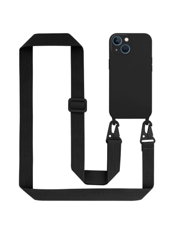 cadorabo Handykette für Apple iPhone 13 MINI Hülle in LIQUID SCHWARZ