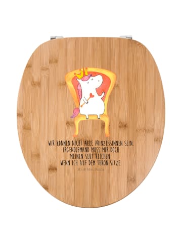 Mr. & Mrs. Panda Motiv WC Sitz Einhorn Prinzessin mit Spruch in Braun
