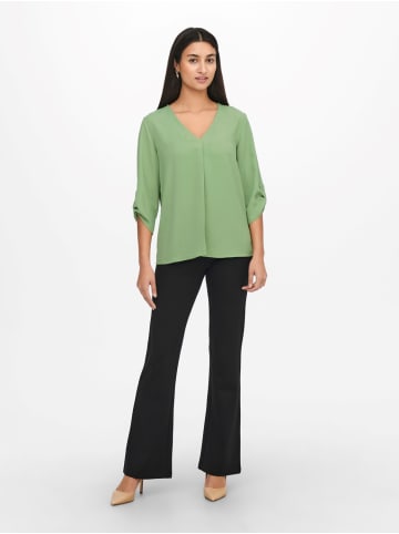 JACQUELINE de YONG Design Shirt TOP JDYDIVYA Freizeit Hemd V-Neck Bluse in Hellgrün