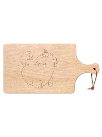 Mr. & Mrs. Panda servierbrett holz Einhorn Stolzieren ohne Spruch in Transparent
