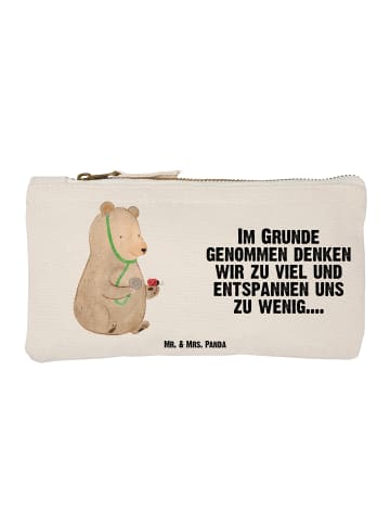 Mr. & Mrs. Panda Pouch Bär Arzt mit Spruch in Weiß