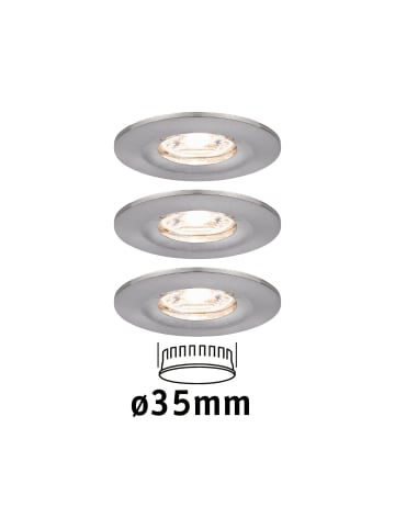 paulmann EBL Nova mini Coin rund starr IP44 LED 3x4W 310lm Eisen geb