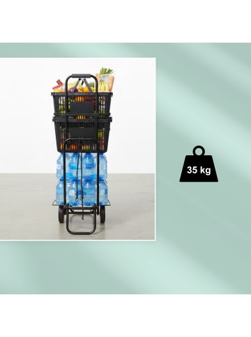 relaxdays Transportwagen in Schwarz/ Rot - 35 kg