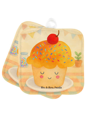 Mr. & Mrs. Panda Backhandschuhe Cupcake Design ohne Spruch in Weiß