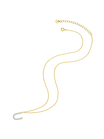 Glanzstücke München Halskette Buchstabe U Sterling Silber Zirkonia in gelbgold