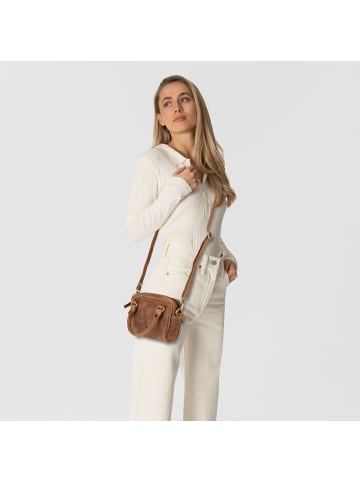 Greenburry Vintage Mini Bag Handtasche Leder 18 cm in brown