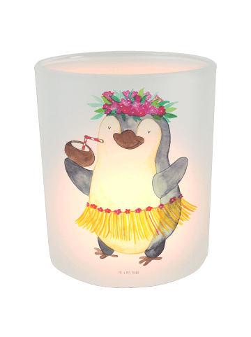Mr. & Mrs. Panda glas kerzenhalter Pinguin Kokosnuss ohne Spruch in Transparent