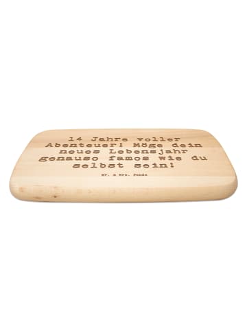 Mr. & Mrs. Panda Schneidebrett Spruch 14. Geburtstag Abenteuer m... in Transparent