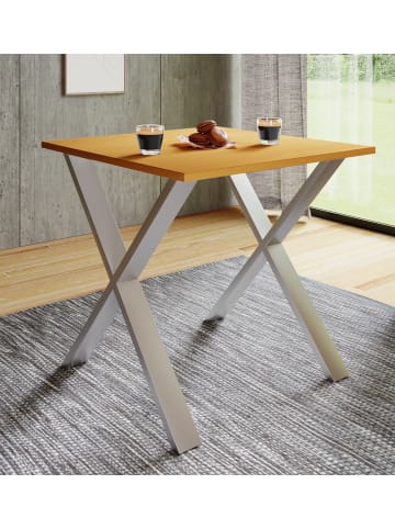 VCM  Premium Holz Esstisch Tisch Xona X Silber in Silber / Buche