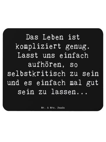 Mr. & Mrs. Panda Maus-Pad Spruch Selbstzweifel Abschalten mit Sp... in Schwarz
