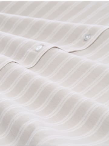 TOM TAILOR Denim Bluse mit Streifenmuster in Beige White Stripe