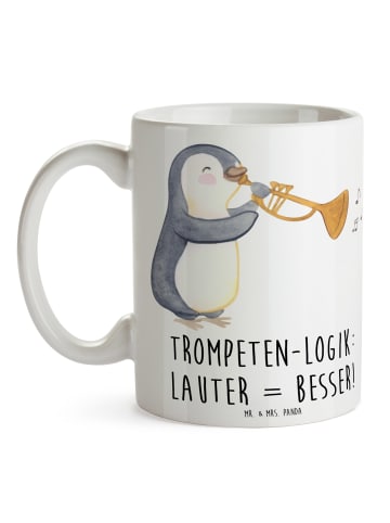 Mr. & Mrs. Panda Becher Trompeten Weisheit mit Spruch in Weiß