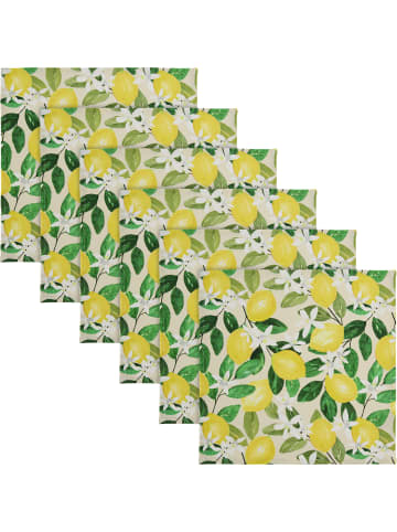Erwin Müller Baumwolle Serviette 6er-Pack in gelb-grün