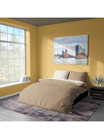 Traumschloss Melange Flanell Bettwäsche in beige