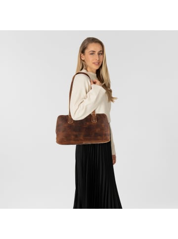Greenburry Vintage Schultertasche S Leder 37 cm brown
