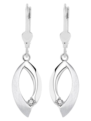 Adeliás Damen Ohrringe – Ohrhänger aus 925 Silber mit Zirkonia in silber