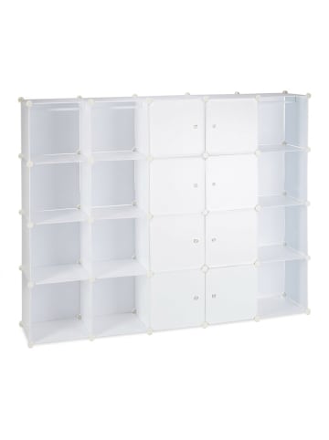 relaxdays Kleiderschrank Stecksystem in Weiß