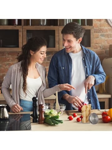 relaxdays 6 x Vorratsglas in Transparent - 1 l