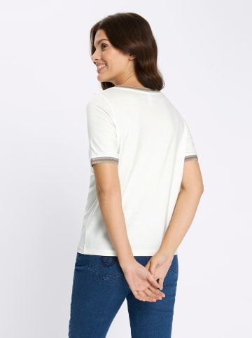 Sieh an! Kurzarmshirt in ecru-camel