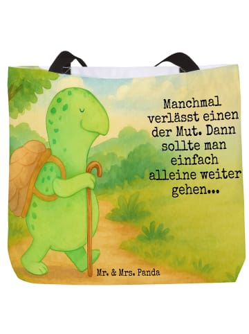 Mr. & Mrs. Panda Shopper Schildkröte Wanderer Design mit Spruch in Weiß