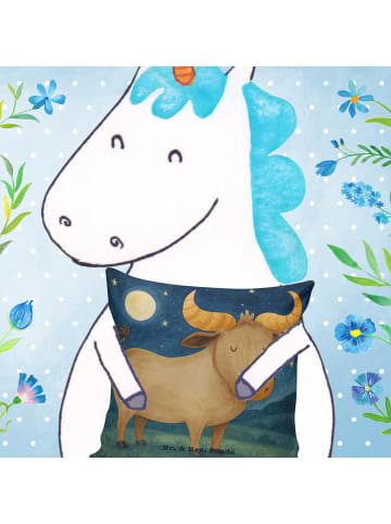 Mr. & Mrs. Panda kuschelkissen 40x40 Sternzeichen Stier Design o... in Weiß