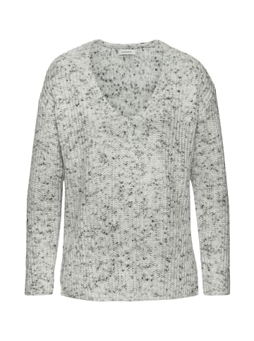 Buffalo V-Ausschnitt-Pullover in grau-creme