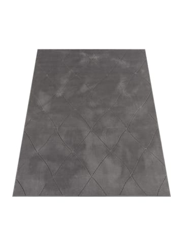 KADIMA DESIGN Waschbarer Teppich waschmaschinenwaschbar Unifarben Küche, Flur in Anthrazit