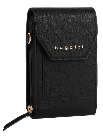 Bugatti Geldbörse ELLA SAFFIANO Kunstfaser in schwarz