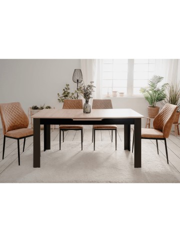 CALICOSY Esstisch BIRMINGHAM in Eichenholz - (W)160 x (H)75 x (L)80 cm