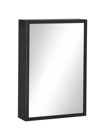 Kleankin Spiegelschrank-40L x 12B x 60H cm-Schwarz