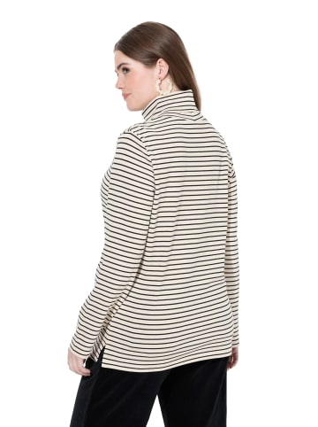 Ulla Popken Langarmshirt in perlweiß